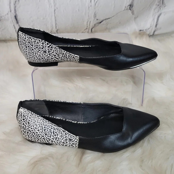 Circus Sam Edelman Women's Sz 7 Slip On Shoes Flats Pointed Toe Black Vegan Art - Picture 1 of 15